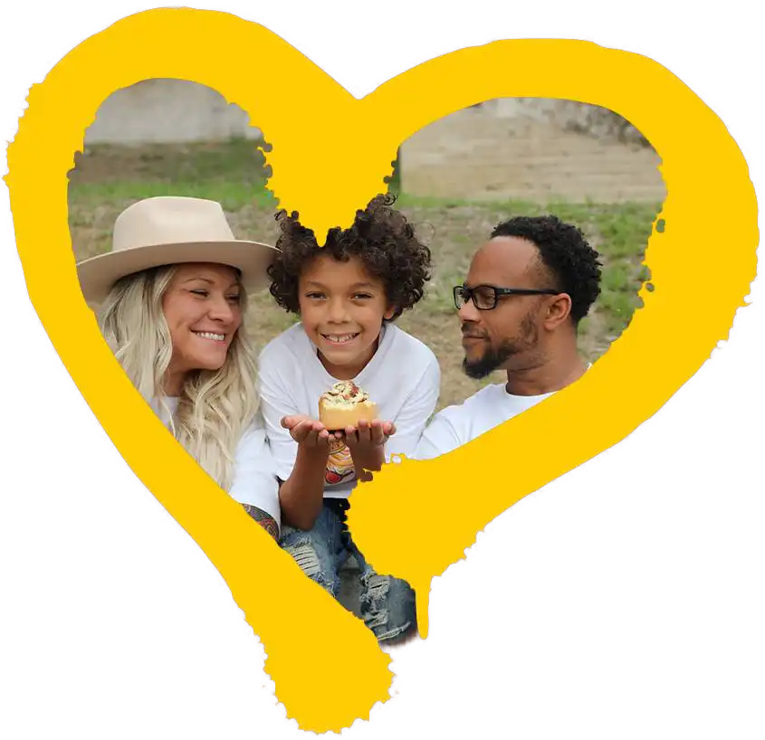 Lindsay lawrence and dom fam heart shape 1